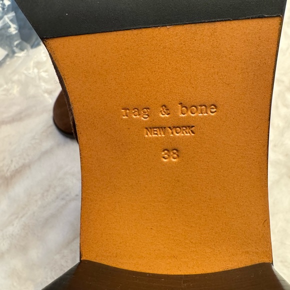 Rag & Bone Boots Hazel Brown Suede Booties New Without Box Size 7.5 and 8 Women - Picture 8 of 14